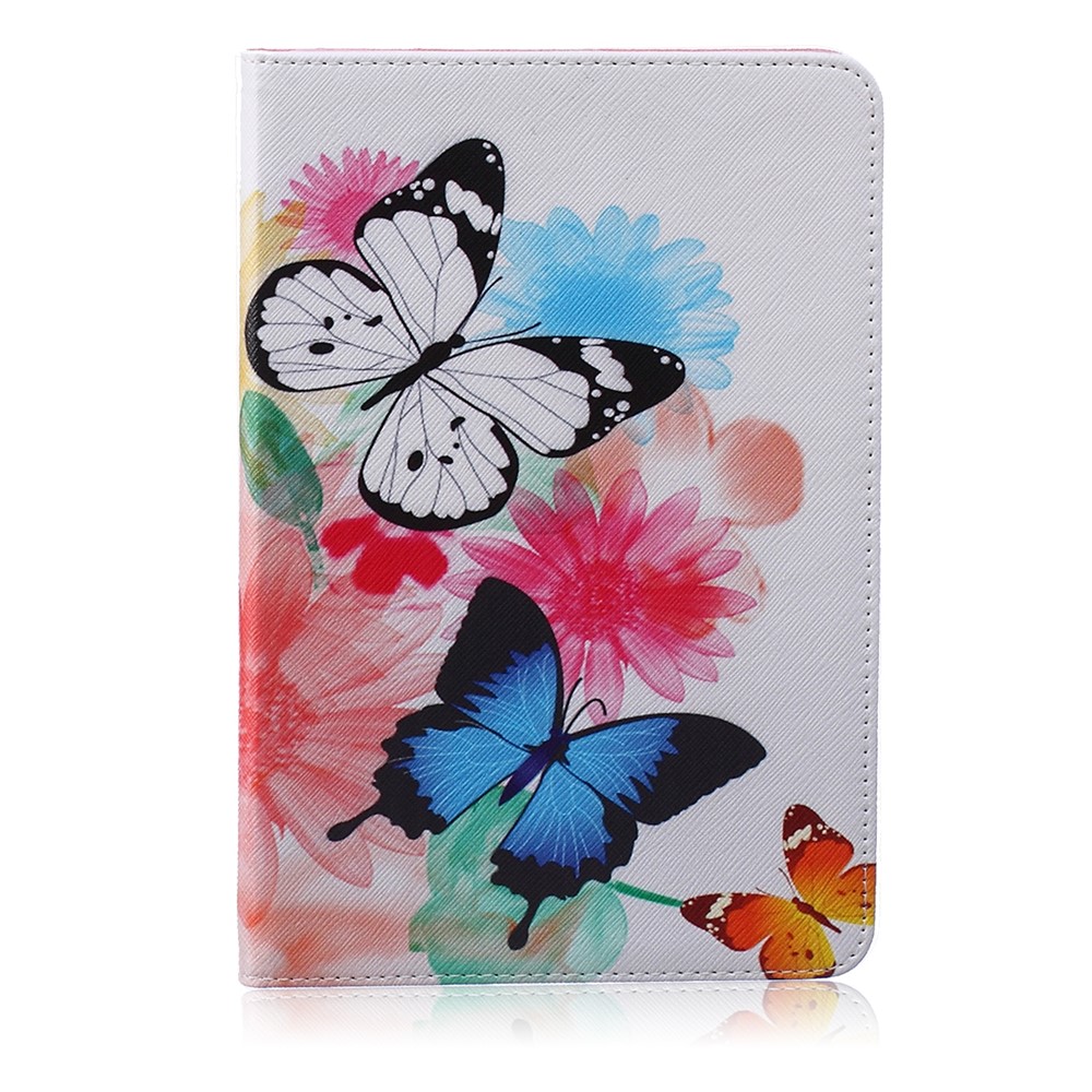 Patterned Wallet Leather Case Accessory for iPad mini 1 2 3 - Vivid Butterflies-1