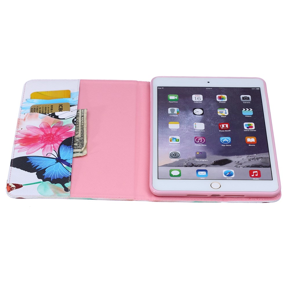 Gemustertes Brieftaschenleder -hülle Accessoire Für Ipad Mini 1 2 3 - Lebendige Schmetterlinge-4