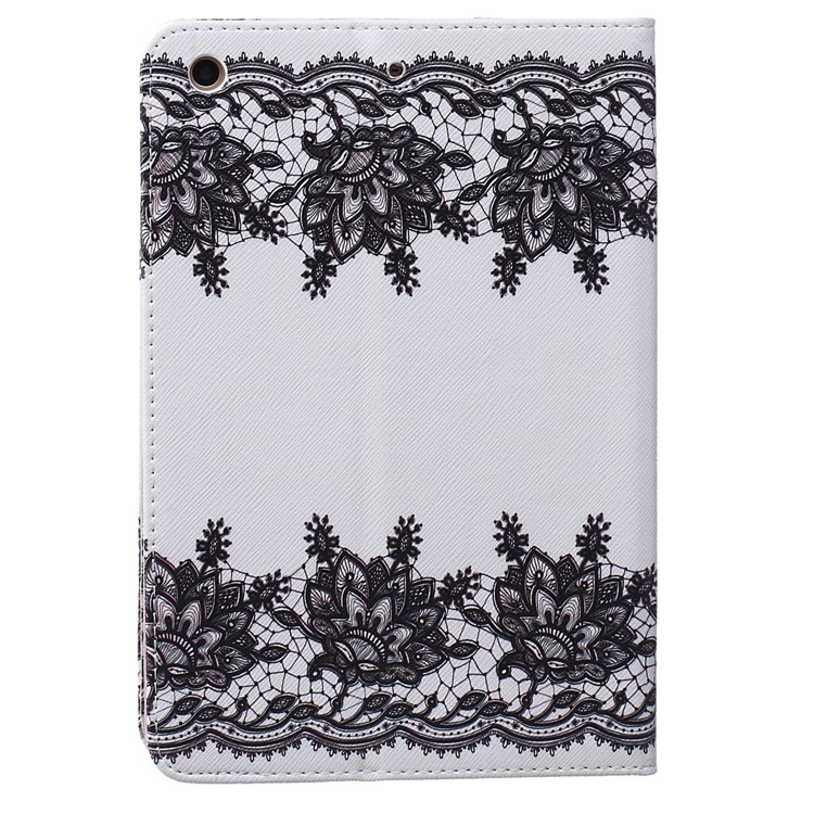 Pattern Printing Wallet Leder Shell mit Stand für iPad mini 1 2 3 - Blumenmuster-2