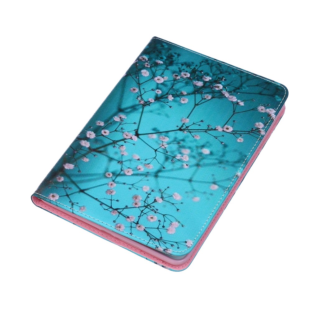 Pattern Printing Leather Wallet Cover With Stand for iPad mini 1 2 3 - Tree with Flowers-3