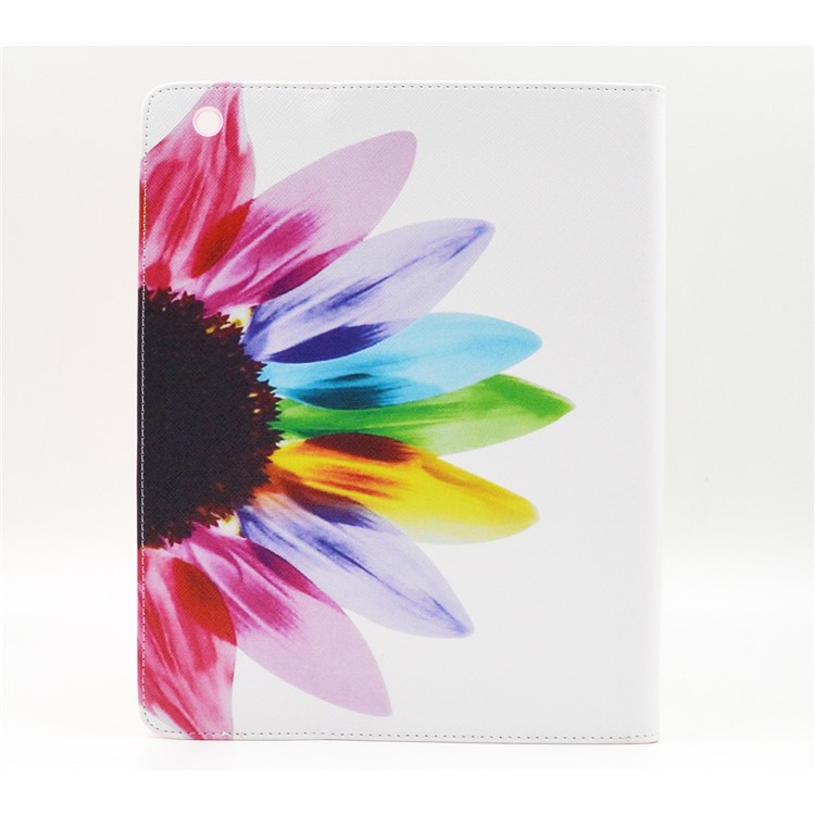 Patterned Wallet Leather Folio Cover for iPad 2/3/4 - Colorful Petals-2