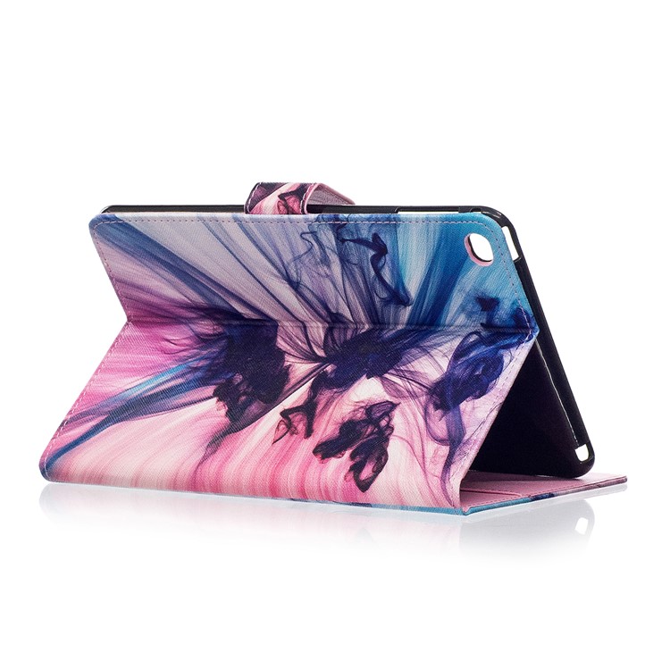 For iPad mini 4 Patterned Leather Wallet Flip Case - Color Ink-3