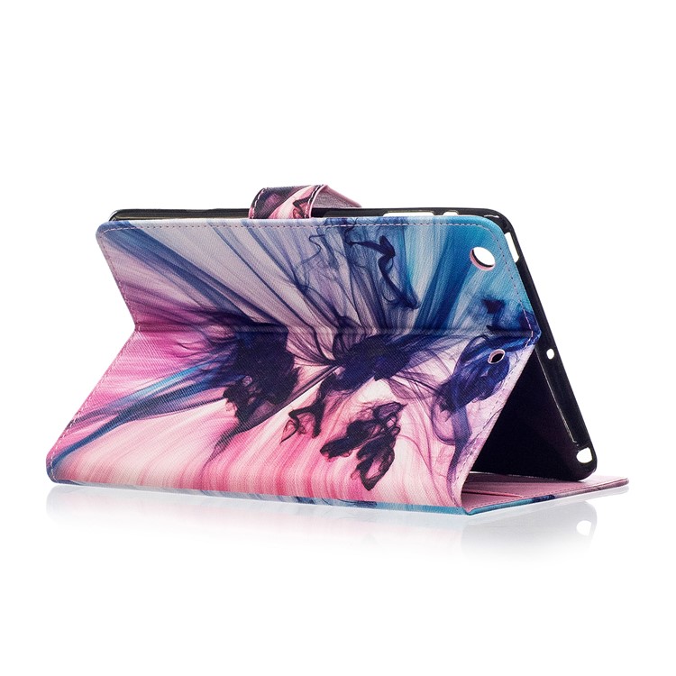 For iPad mini 3 Printing Pattern Leather Wallet Flip Case with Stand - Color Ink-3