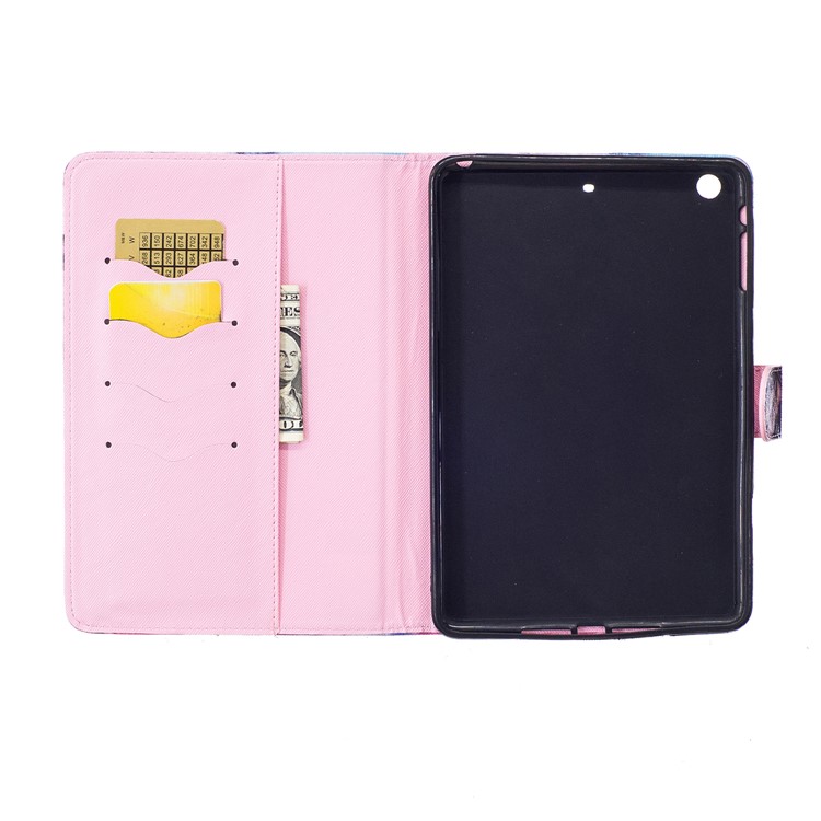 For iPad mini 3 Printing Pattern Leather Wallet Flip Case with Stand - Color Ink-6