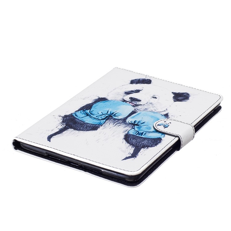 For iPad mini 3 Patterned Leather Wallet Protective Cover - Panda Boxing-5