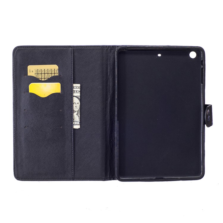 For iPad mini 3 Patterned Leather Wallet Protective Cover - Panda Boxing-6