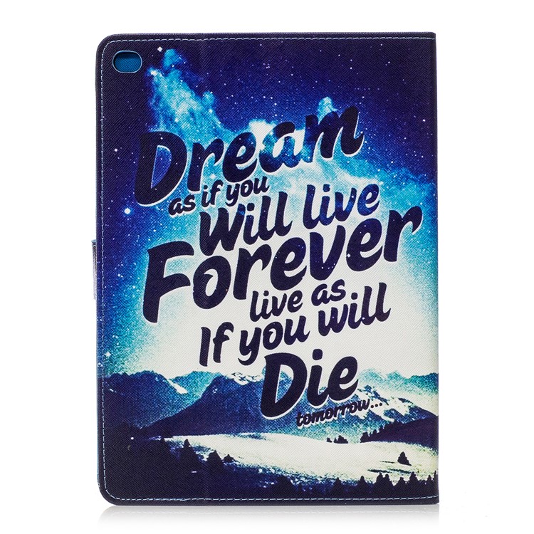 Pattern Printing Leather Wallet Tablet Case for iPad Air 2 - Quote-2