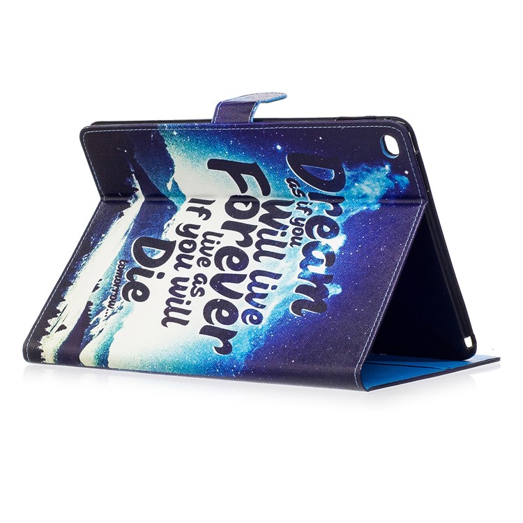 Pattern Printing Leather Wallet Tablet Case for iPad Air 2 - Quote-3