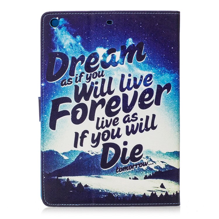 Pattern Printing Leather Wallet Protective Case for iPad Air - Quote-2