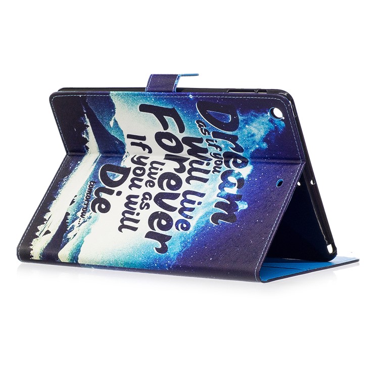 Pattern Printing Leather Wallet Protective Case for iPad Air - Quote-3