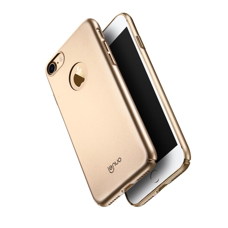 Custodia Rigida Per copertura Rigida Con Rivestimento In Silicone Serie Leshield LENUO Per IPhone 7 Da 4,7 Pollici - Oro-5