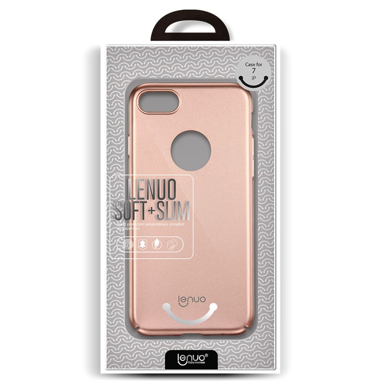 Custodia Rigida Per copertura Rigida Con Rivestimento In Silicone Serie Leshield LENUO Per IPhone 7 Da 4,7 Pollici - Oro-6