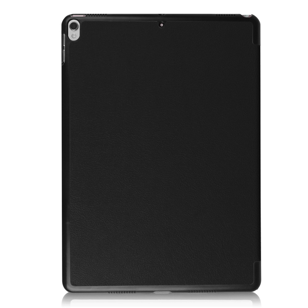 Para Ipad Pro 10,5 Polegadas (2017)/Air 10,5 Polegadas (2019) Slim Case de Choque à Prova de Choque Tri Fold Stand PU Couro Tampa Protetor de Tampa - Preto