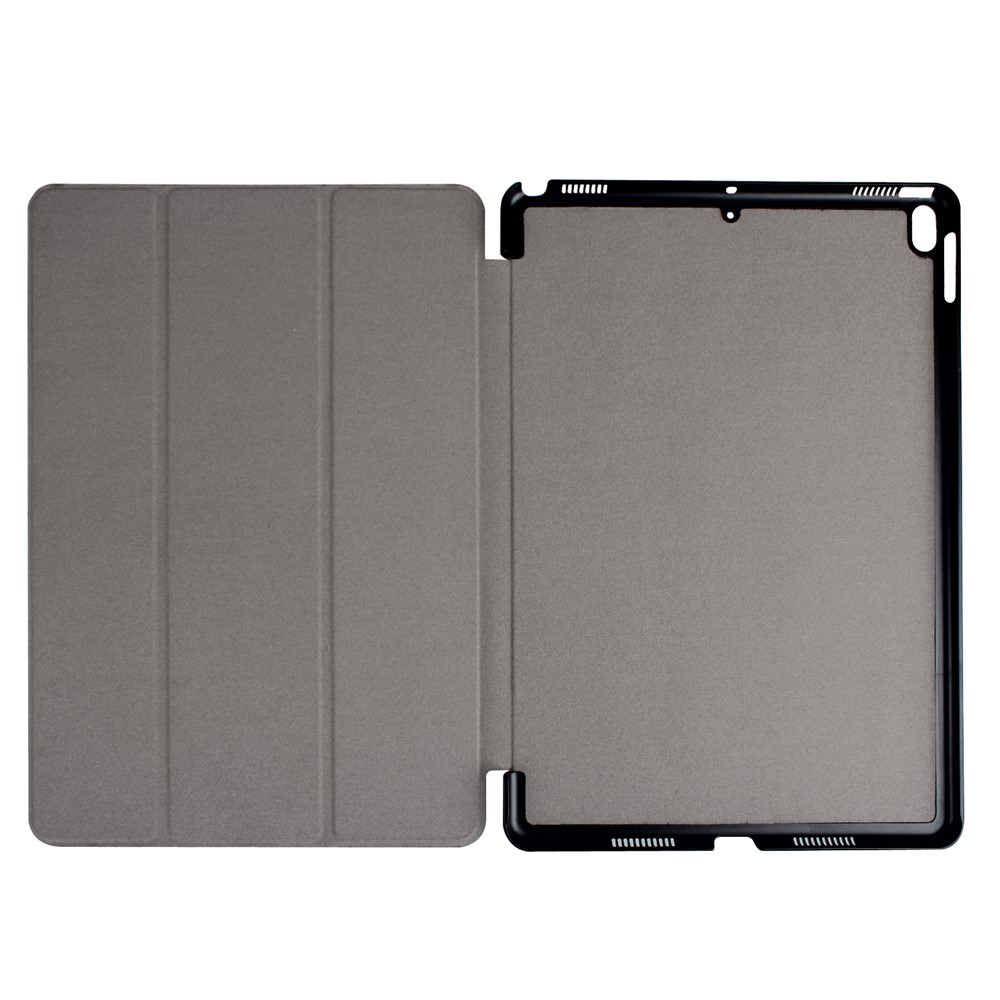 Per Ipad Pro 10,5 Pollici (2017)/Air 10,5 Pollici (2019) Slim-shock Case Tri-fold Stand PU Copertina in Pelle PU Coperco - Nero