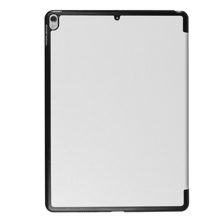 For iPad Air 10.5 (2019) / Pro 10.5 (2017) Tri-fold Stand Leather Case Accessory - White-3