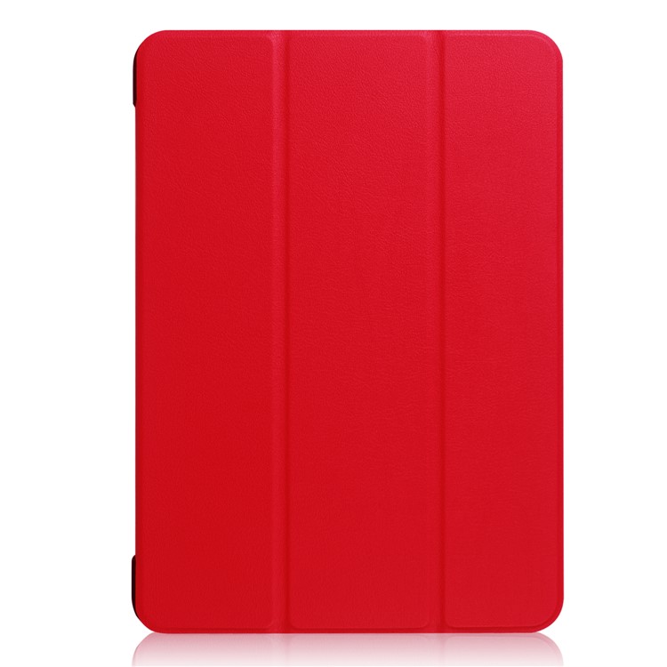 For iPad Air 10.5 (2019) / Pro 10.5 (2017) Tri-fold Stand Leather Tablet Cover Shell - Red-2