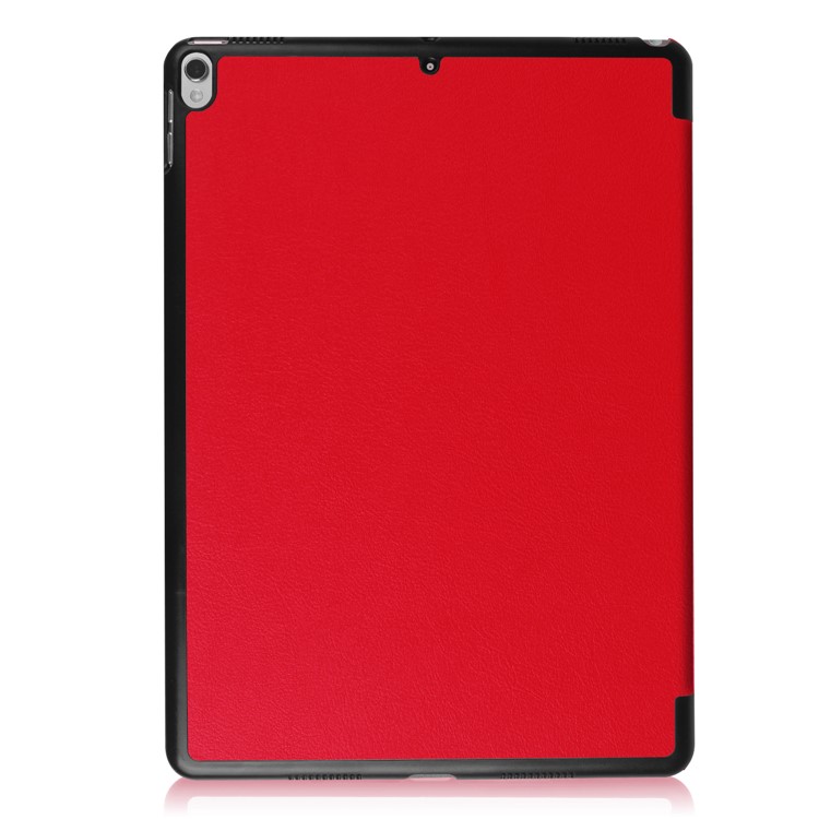 For iPad Air 10.5 (2019) / Pro 10.5 (2017) Tri-fold Stand Leather Tablet Cover Shell - Red-3