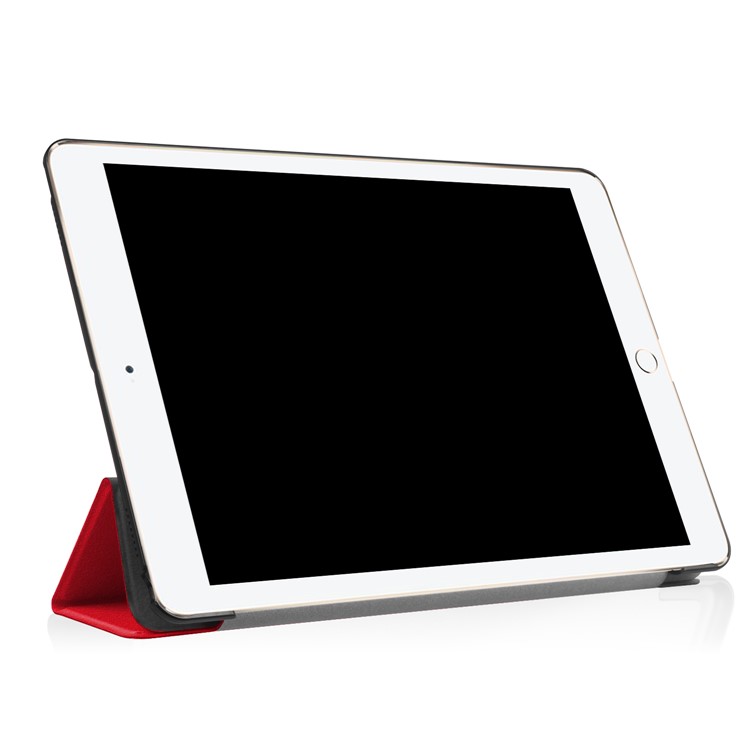 For iPad Air 10.5 (2019) / Pro 10.5 (2017) Tri-fold Stand Leather Tablet Cover Shell - Red-5
