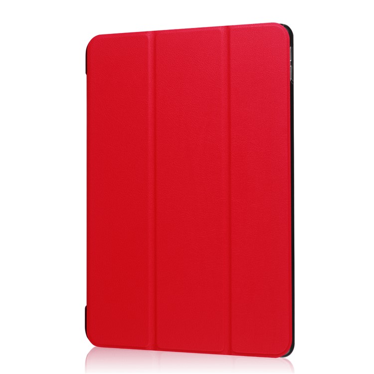 For iPad Air 10.5 (2019) / Pro 10.5 (2017) Tri-fold Stand Leather Tablet Cover Shell - Red-7