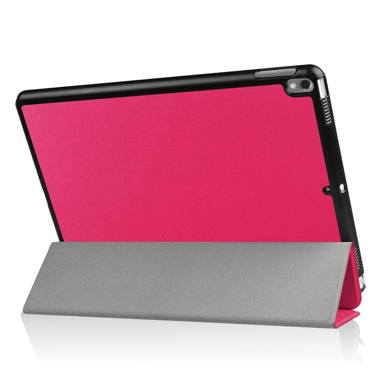 For iPad Air 10.5 (2019) / Pro 10.5 (2017) Tri-fold Stand Leather Protective Case Cover - Rose-4