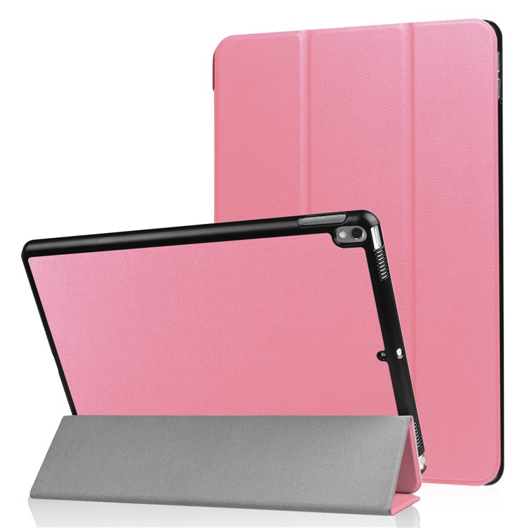 tri-piega l'accessorio della cassa del basamento del cuoio dell'unità di elaborazione per iPad Pro 10.5-pollice(2017) - Rosa-1