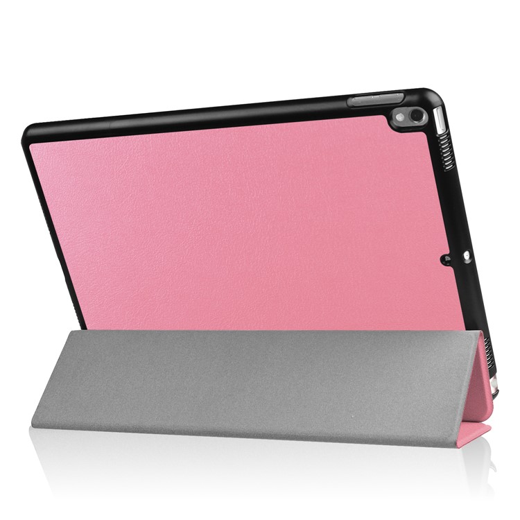 tri-piega l'accessorio della cassa del basamento del cuoio dell'unità di elaborazione per iPad Pro 10.5-pollice(2017) - Rosa-4