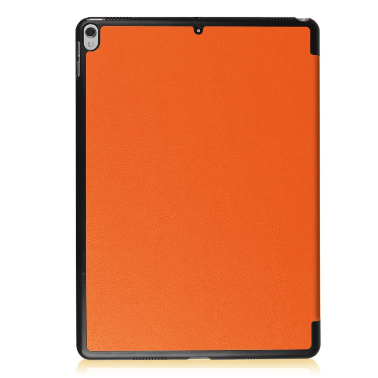 Per iPad Pro 10.5-pollice(2017) tri-pieghevole Protezione della copertura in pelle - arancia-3