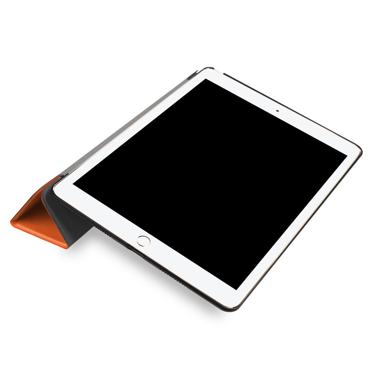 Per iPad Pro 10.5-pollice(2017) tri-pieghevole Protezione della copertura in pelle - arancia-6