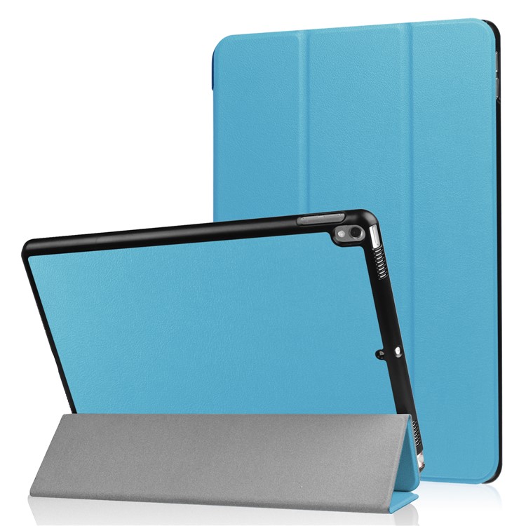 For iPad Air 10.5 (2019) / Pro 10.5 (2017) Tri-fold Stand Leather Protector Cover - Baby Blue-1