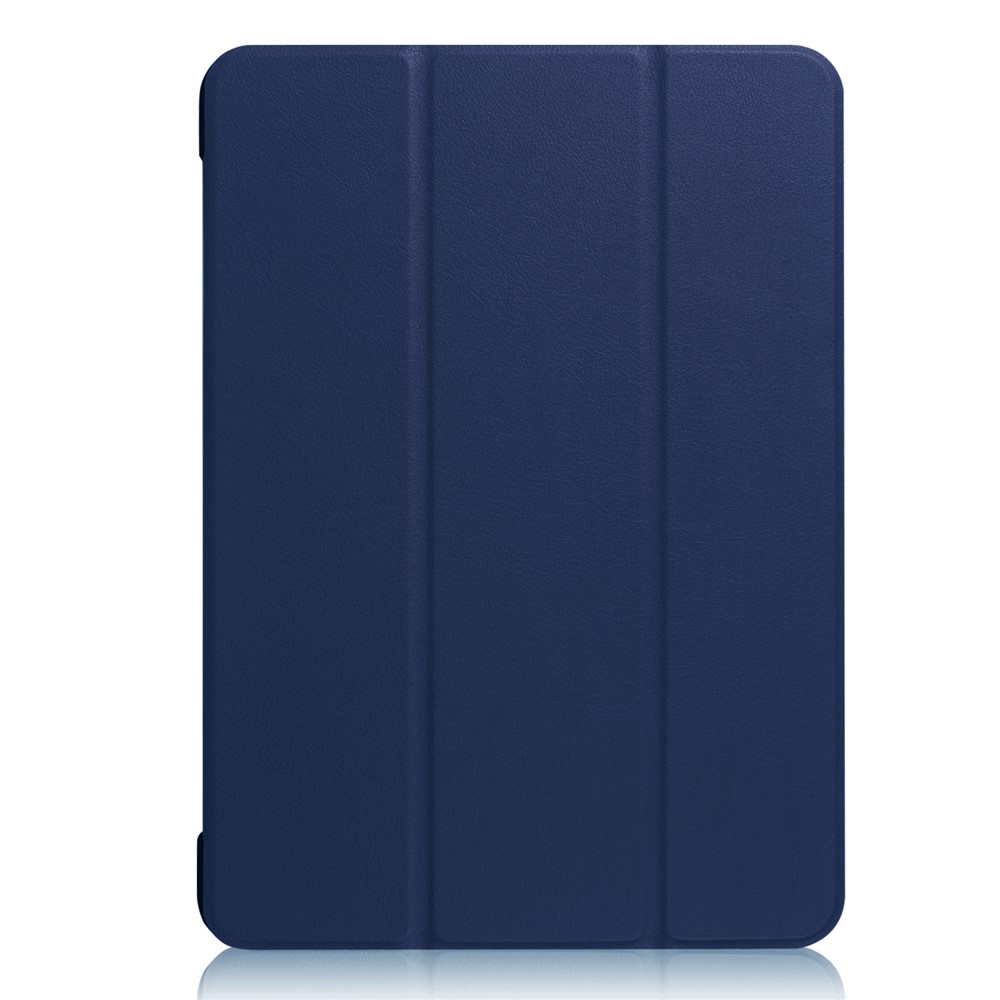 Para Ipad Pro 10.5 Pulgadas (2017)/Air 10.5 Pulgadas (2019) Slim Shock-apro a Prueba de Choque Tri-plegable PU Cuero Protector de Cubierta de Tableta - Azul Oscuro