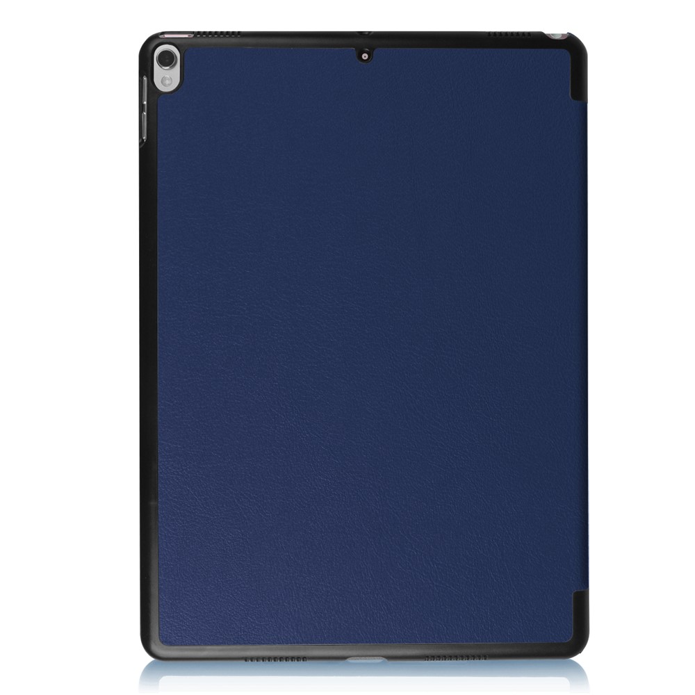 Para Ipad Pro 10.5 Pulgadas (2017)/Air 10.5 Pulgadas (2019) Slim Shock-apro a Prueba de Choque Tri-plegable PU Cuero Protector de Cubierta de Tableta - Azul Oscuro