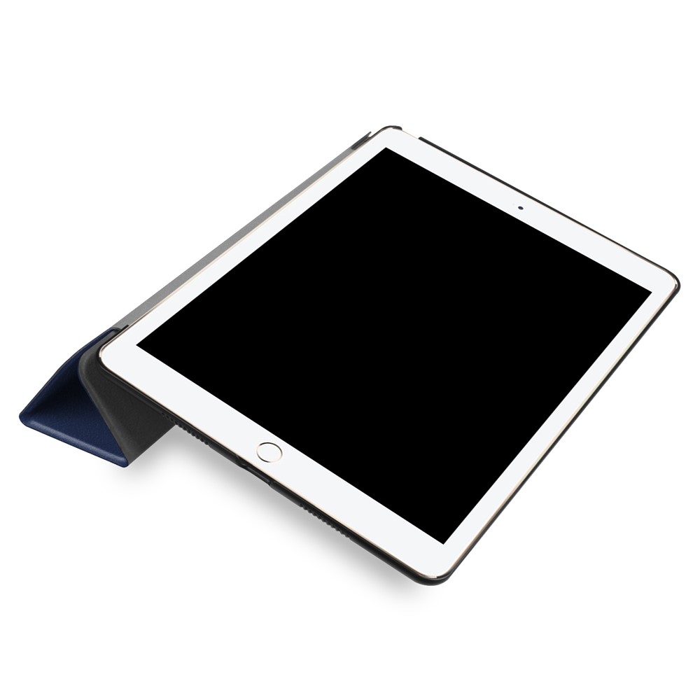 For iPad Air 10.5 (2019) / Pro 10.5 (2017) Tri-fold Stand Leather Case Cover - Dark Blue-6
