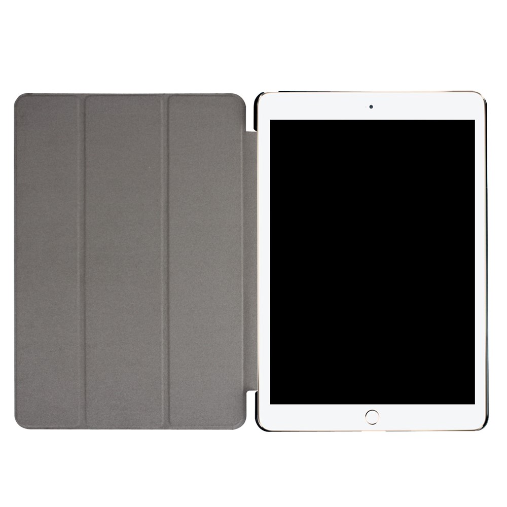 Pour Ipad Pro 10,5 Pouces (2017) / Air 10,5 Pouces (2019) Slim Affiche à Tricolage Tri Fold Stand PU Tablet Cover Protector - Bleu Foncé-8