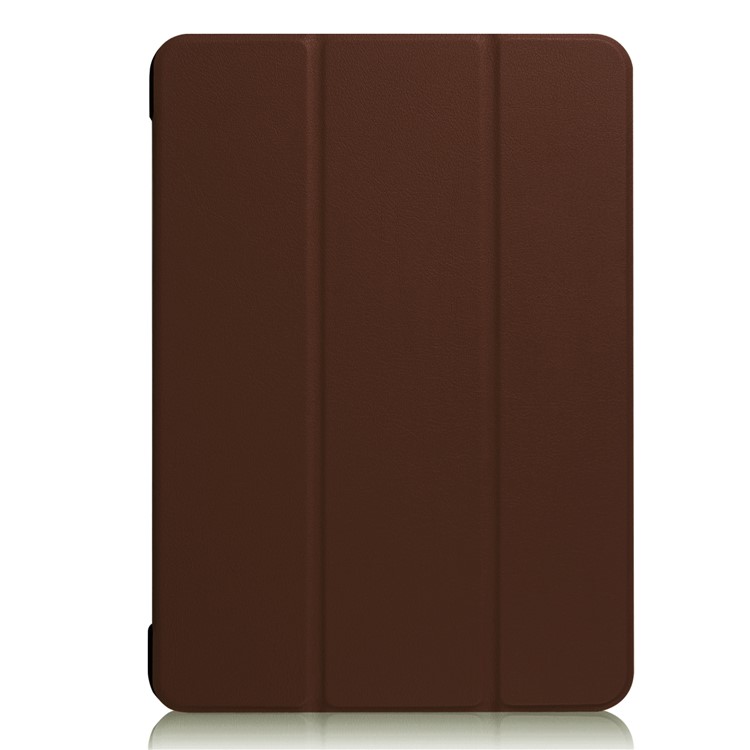 For iPad Air 10.5 (2019) / Pro 10.5 (2017) Tri-fold Stand Leather Shell Case Cover - Brown-2