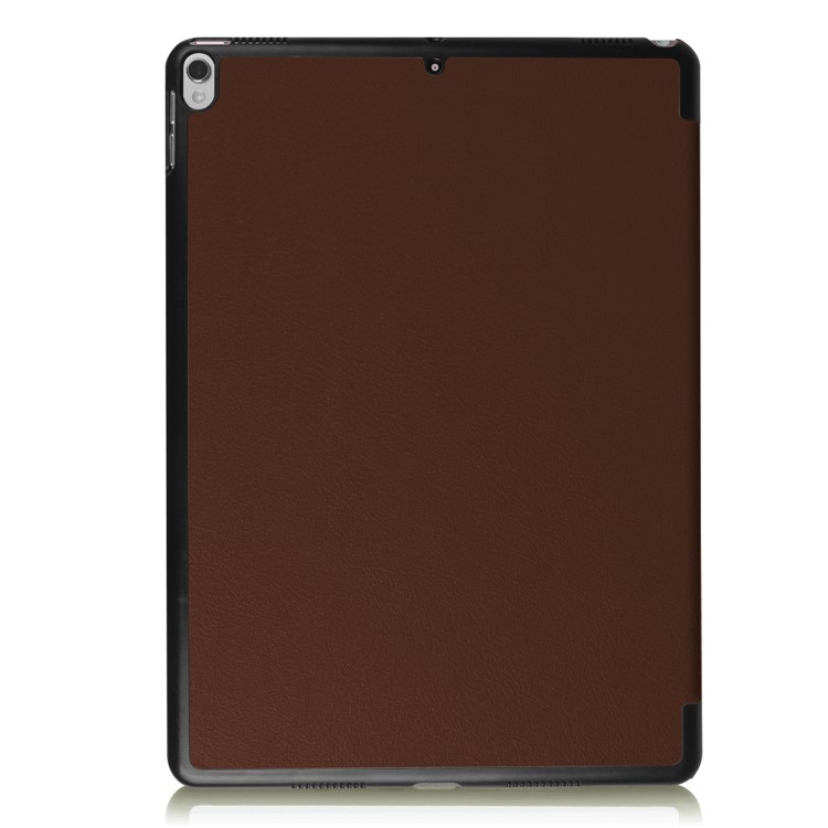 For iPad Air 10.5 (2019) / Pro 10.5 (2017) Tri-fold Stand Leather Shell Case Cover - Brown-3