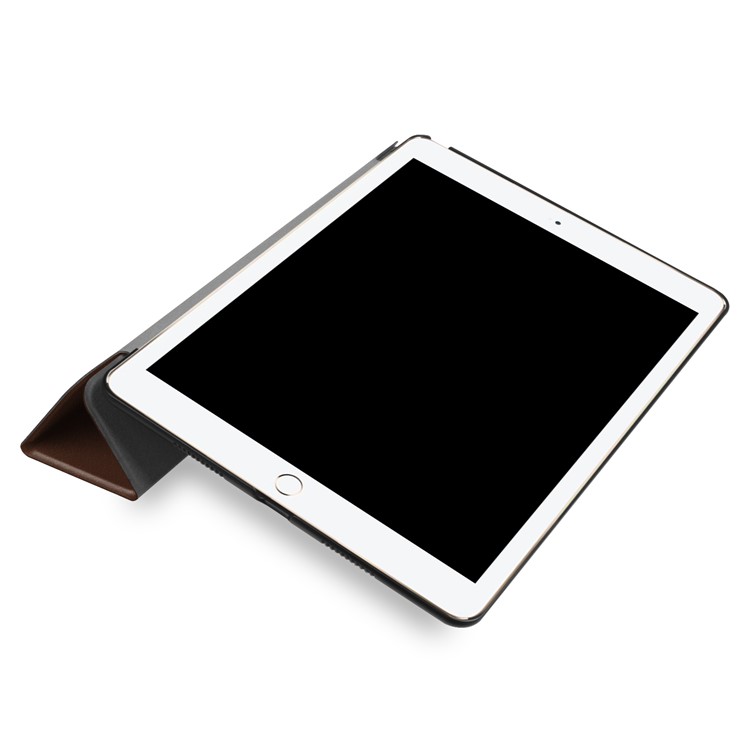 For iPad Air 10.5 (2019) / Pro 10.5 (2017) Tri-fold Stand Leather Shell Case Cover - Brown-6