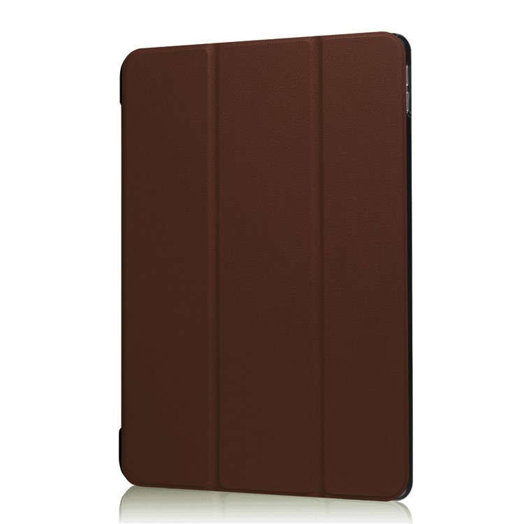 For iPad Air 10.5 (2019) / Pro 10.5 (2017) Tri-fold Stand Leather Shell Case Cover - Brown-7