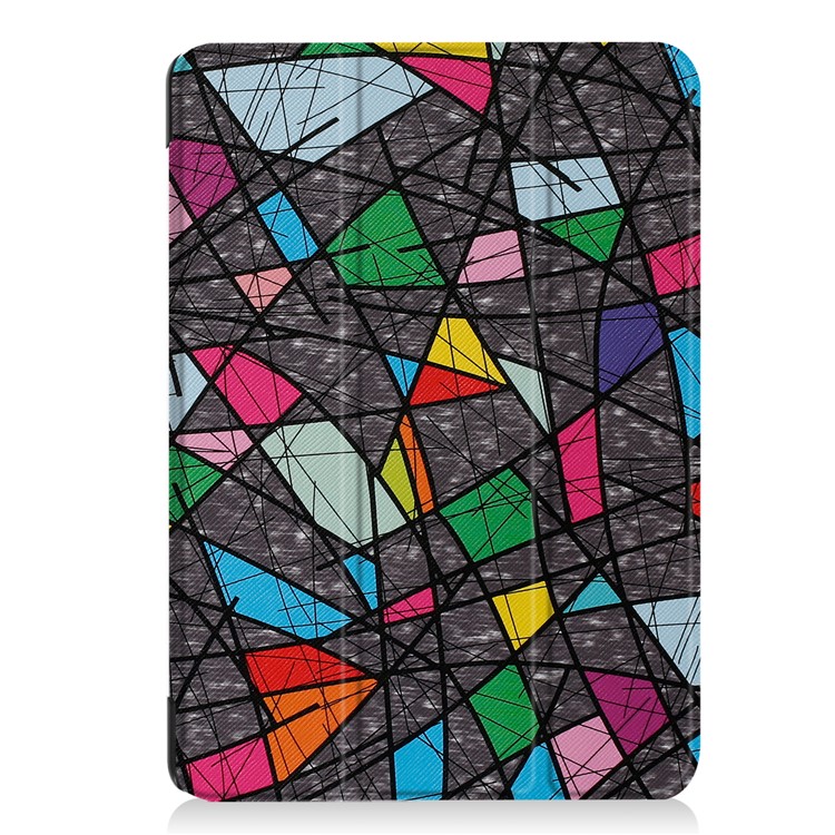 Pattern Printing Leather Tri-fold Stand Cover for iPad Pro 10.5-inch - Colorful Geometric Pattern-2