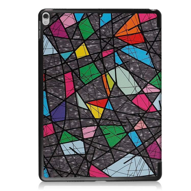 Pattern Printing Leather Tri-fold Stand Cover for iPad Pro 10.5-inch - Colorful Geometric Pattern-3