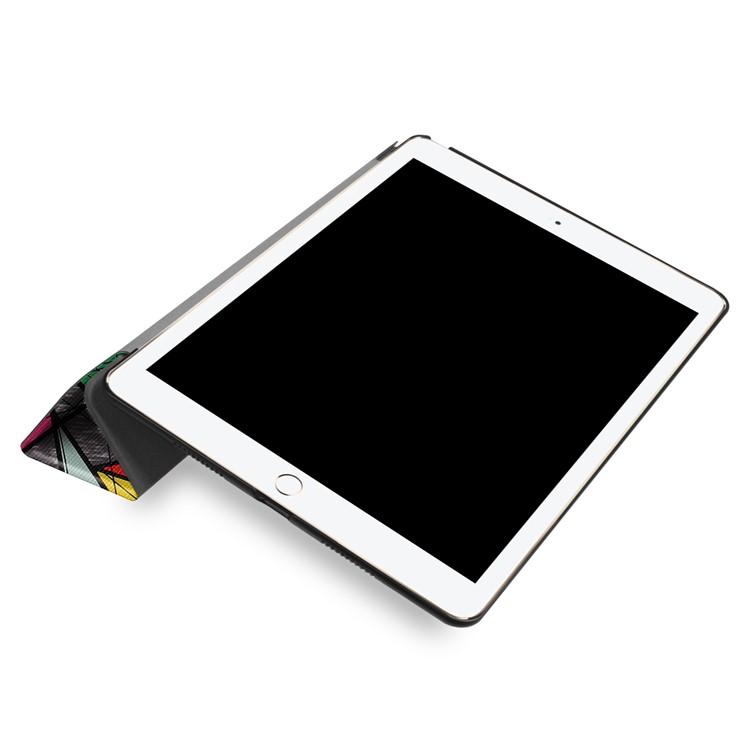 Pattern Printing Leather Tri-fold Stand Cover for iPad Pro 10.5-inch - Colorful Geometric Pattern-6