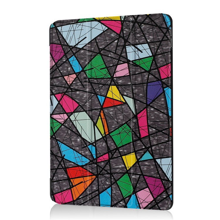 Pattern Printing Leather Tri-fold Stand Cover for iPad Pro 10.5-inch - Colorful Geometric Pattern-7