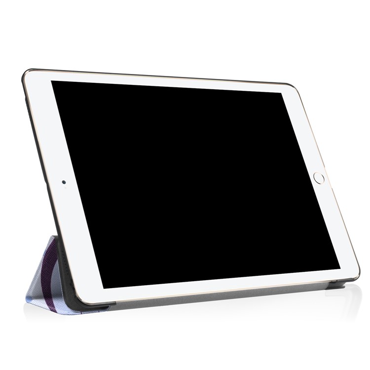 tri-pieghe in cuoio protettivo protetto per iPad Pro 10.5-pollice(2017) - dormicchiare civetta-5