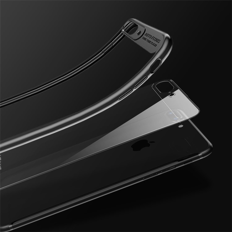 USAMS Mant Series Clear PC + TPU Frame Phone Case for iPhone 7 Plus 5.5 - Black-3