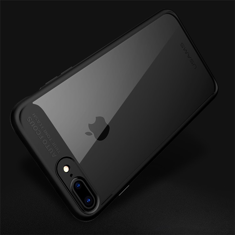 USAMS Mant Series Clear PC + TPU Frame Phone Case for iPhone 7 Plus 5.5 - Black-4