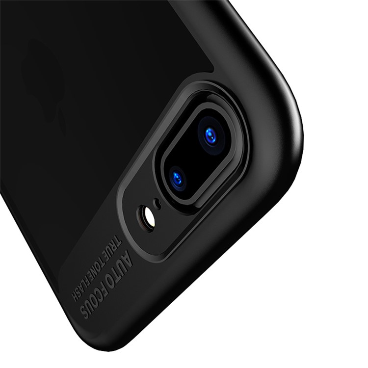 USAMS Mant Series Clear PC + TPU Frame Phone Case for iPhone 7 Plus 5.5 - Black-5