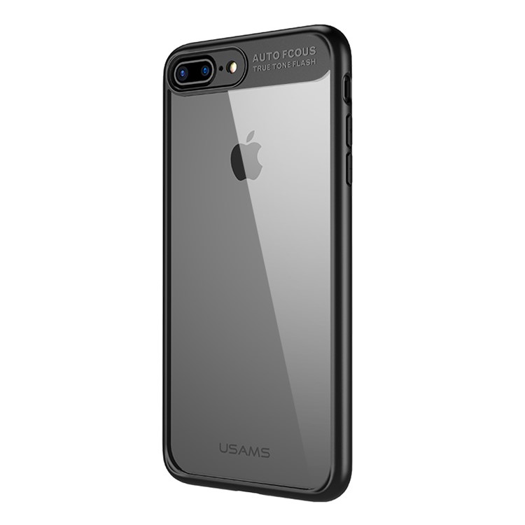 USAMS Mant Series Clear PC + TPU Frame Phone Case for iPhone 7 Plus 5.5 - Black-6
