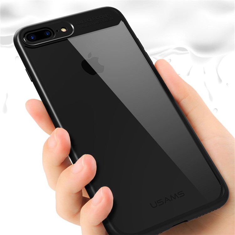 USAMS Mant Series Clear PC + TPU Frame Phone Case for iPhone 7 Plus 5.5 - Black-7