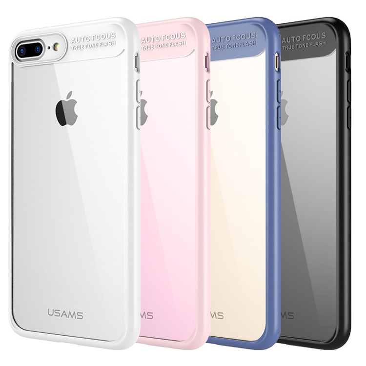 USAMS Mant Series Clear PC + TPU Frame Phone Case for iPhone 7 Plus 5.5 - Black-9
