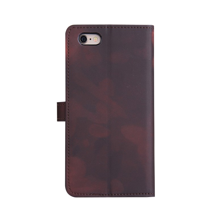 Thermal Induction Fluorescent Color Changing Wallet Stand Leather Case for iPhone 6s Plus / 6 Plus - Black-3