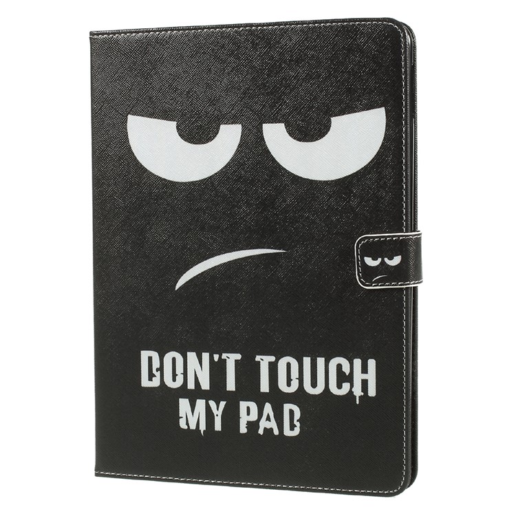 Dual-Sided Pattern Printing Leather Tablet Case Protector for iPad 9.7 (2018) / 9.7 (2017) - Do Not Touch My Pad-3